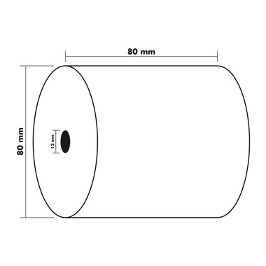 EXACOMPTA Rotolo termico di carta 10 pz. 43818E 80x80mmx76m per cassa