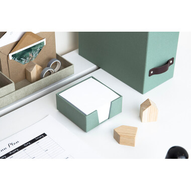BIGSO BOX OF SWEDEN Zettelkasten James 110x110mm 2711C1601 Leinen, mintgrün