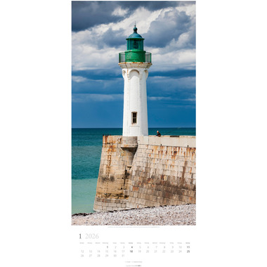 WEINGARTEN Calendario 2026 3150600+26 Leuchttürme DE 33x68cm