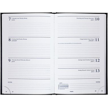 BREPOLS Agenda Saturnus 231 Lima 2027 0.231.1255 1W/2S schwarz 13x20.8cm