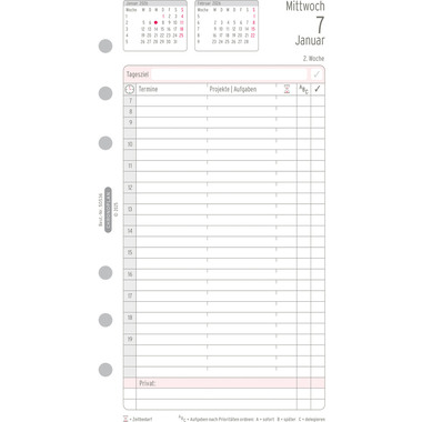 CHRONOPLAN Jahres-Set Tagesplan 2026 50536Z.26 1T/1S Midi