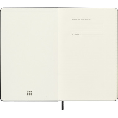 MOLESKINE Wochen-Notizkalender 25/26 DHB18WN3Y26 18M liniert HC schwarz 13x21cm