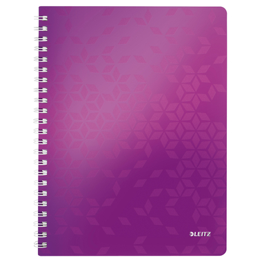 LEITZ Libro spirale WOW PP A4 46380062 viola 80 fogli