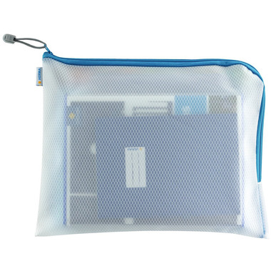 HERMA Tasca documenti con zip A4 20015 blu, 36x28cm