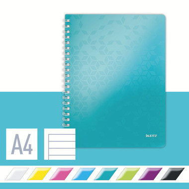 LEITZ Blocco spirale WOW A4 46370051 ice blue 80 fogli