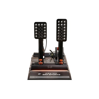 Asetek Racing Invicta Accelerator and Brake Pedal Aluminum Black Orange