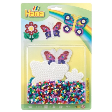 HAMA Set des Perles Midi G1014207-0 Butterflies and Flowers