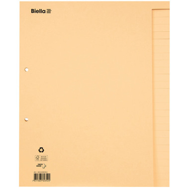 BIELLA Bauabrechnungsregister A4 46442600U braun blanko 26-teilig