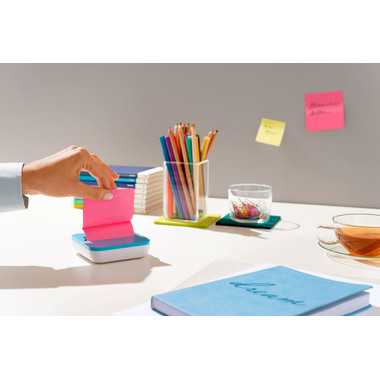 POST-IT Super Sticky Z-Notes 76x76mm VAL-SS8P Dispenser 4 colori 8x90 fogli