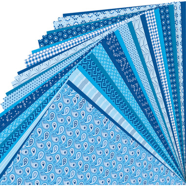 FOLIA Motivblock Basic 46449 blau, 30 Blatt