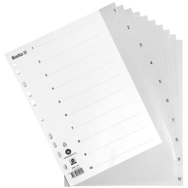 BIELLA Register PP A4+ 47841000U grau 1-10