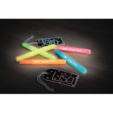 UHU Glitter Glue Glow 990362 5 Farben