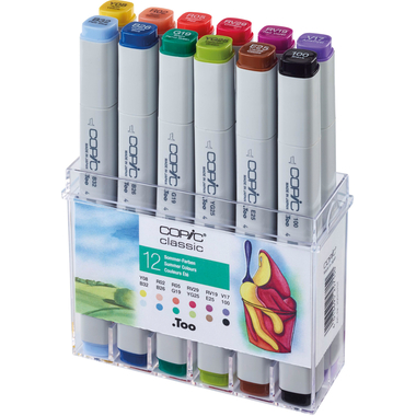 COPIC Marker Classic 20075707 Sommer-Farben, 12 Stück