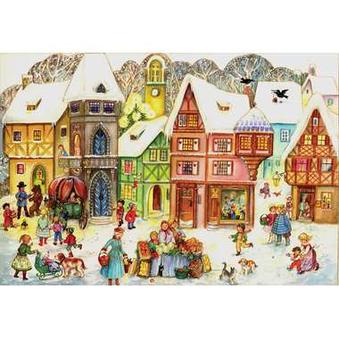SELLMER Adventskalender RS734 Marktplatz 35,5x26,5cm