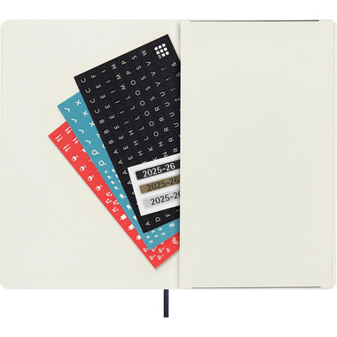 MOLESKINE Agenda de notes semaine 25/26 DSB2018WN3Y26 18M ligné SC saphir 13x21cm