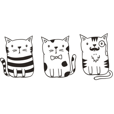 SECURIT Fensterschablone WINDOODLE WD-3A3-PT A3 Pets 3 Stück