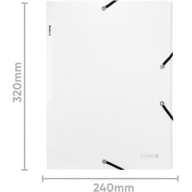 BIELLA Gummibandmappe A4 17840101U weiss, 355gm2 200 Bl.