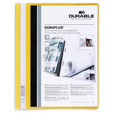 DURABLE Dossier de présentat. DURAPLUS 257904 pour 100 feuilles A4 jaune
