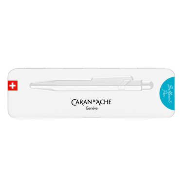 CARAN D'ACHE Stylo à bille 849 Colormat-X 849.681 turquoise bleu, Slimpack