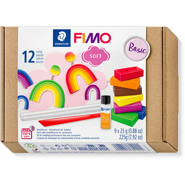 FIMO Set di plastilina soft 9x25g 802310 Basic