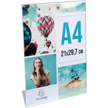 EXACOMPTA Présentoir de table A4 84058D transparent haut/transversal