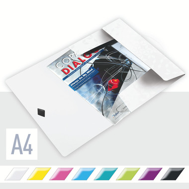 LEITZ Gummibandmappe WOW A4 4599-00-01 weiss für 150 Blatt