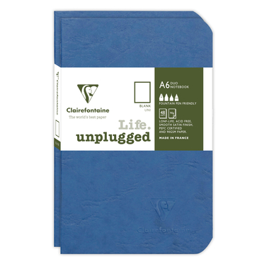 CLAIREFONTAINE AGEBAG Set 2 quaderni 9X14cm 734184C rigato blu 48 fogli