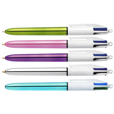 BIC Kugelschreiber Shine 1mm 902128 4-farbig, 20 Stück