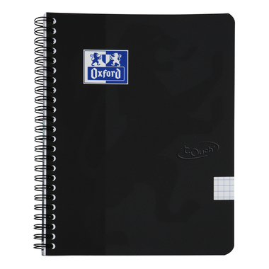 OXFORD Touch taccuino ufficio 400134121 A5, quadretti 70 fgl, nero