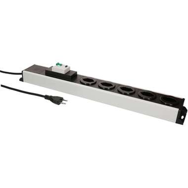 Max Hauri Power Strip Power Line 5 x Type 13 1.5m, Black/Grey