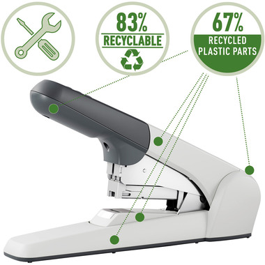 LEITZ Agrafeuse à plat 5552 55520084 gris clair 2-60 feuilles