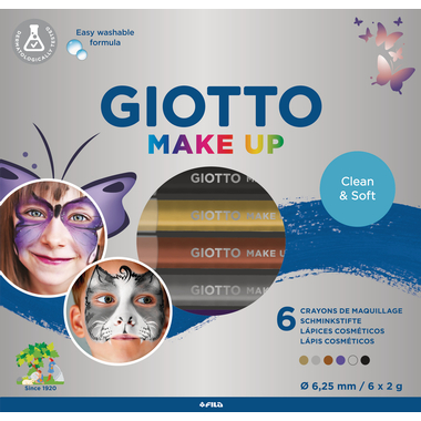 GIOTTO Maquillage Make-Up F474300 Metallic Pencil 6 pcs.