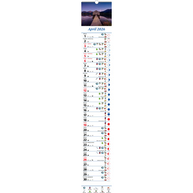 HEYNE Mondkalender f.jeden Tag 2026 9783453239609 1M/1S DE 11x70cm