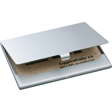 SIGEL Visitenkarten-Etui 63x92mm VZ135 Alu -15 Karten