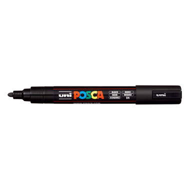 POSCA Marker 1.8-2.5mm PC-5M BLACK schwarz, Rundspitze