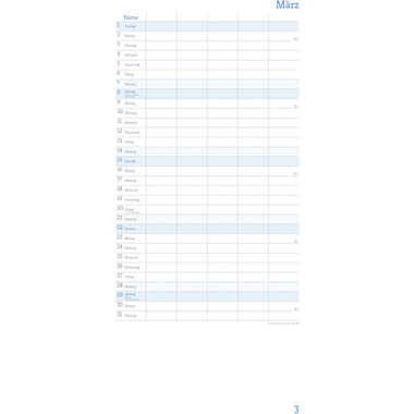 HEYE Familienpl.Selbstgestalt. 2026 20527+26 1M/1S DE 5 Spalten 21x45cm