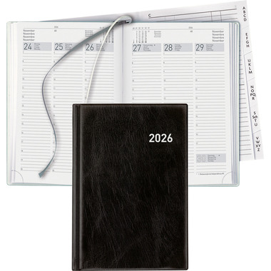 BIELLA Agenda Terminia 2026 817535020026U 1S/2P nero ML 14.5x20.5cm