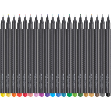 FABER-CASTELL Finepen Grip 0.4mm 151620 20 couleurs, Etui