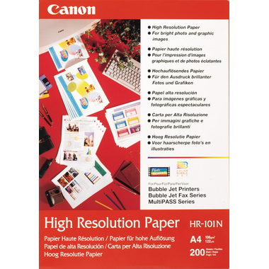 CANON Carta High Resol. 105g A4 HR101A4 Bubble-Jet 200 fogli