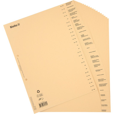 BIELLA Bauabrechnungsregister A4 46442691U braun FR 26-teilig