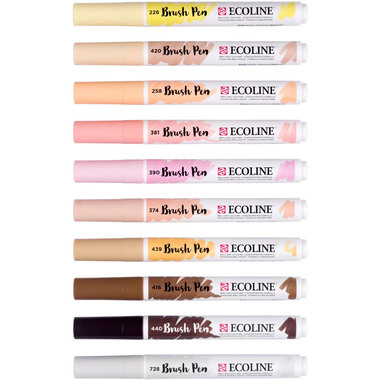 TALENS Ecoline Brush Pen Set 11509806 ass. Skin 10 pcs.