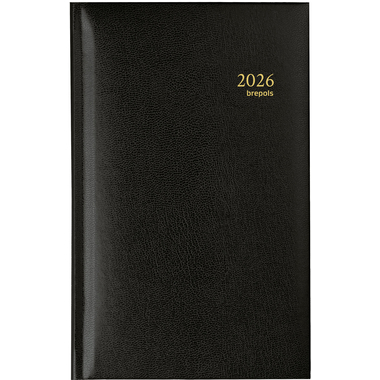BREPOLS Agenda Interplan Lima Ku. 2026 0.736.1255 1S/2P nero 8.9x16cm