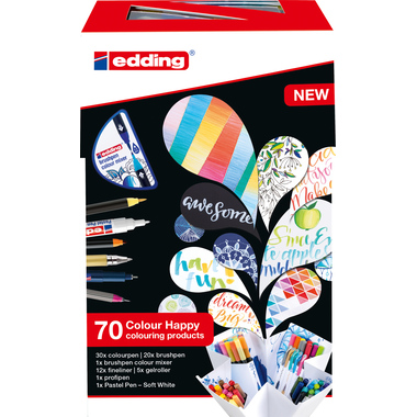 EDDING Brushpen 1340 Color Happy Box 3275 69 pcs.