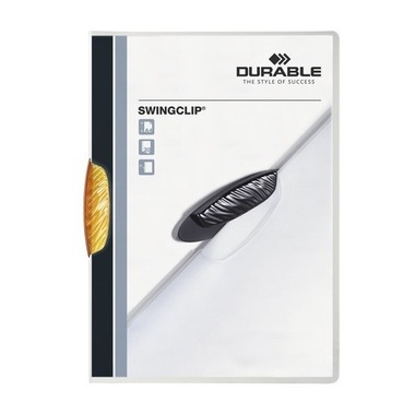 DURABLE Classeur à pince SWINGCLIP 226009 pour 30 feuilles A4 orange