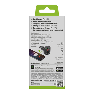 Chargeur de voiture avec connexion sans fil | SBS