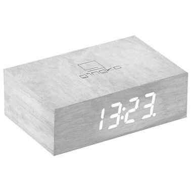 Gingko Réveil numérique Flip Click Clock Blanc