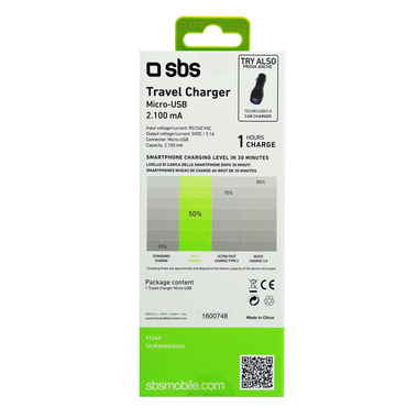 Chargeur mural Micro-USB 2.100 mAh