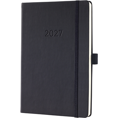 CONCEPTUM Wochenkalender 2027 C2712 1W/2S schwarz 14.8x21.3cm
