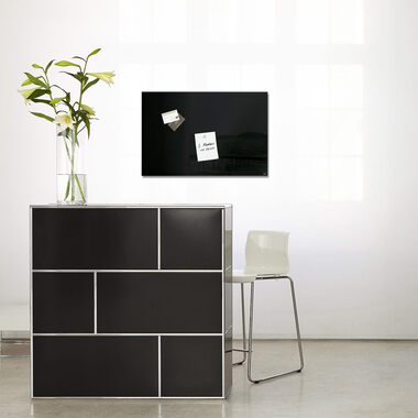 SIGEL Tableau magnétique en verre GL120 noir 600x400x15mm