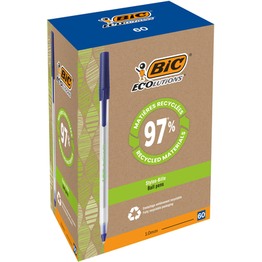 BIC Penna a sfera Ecolutions M 8932403 blu, Round Stic